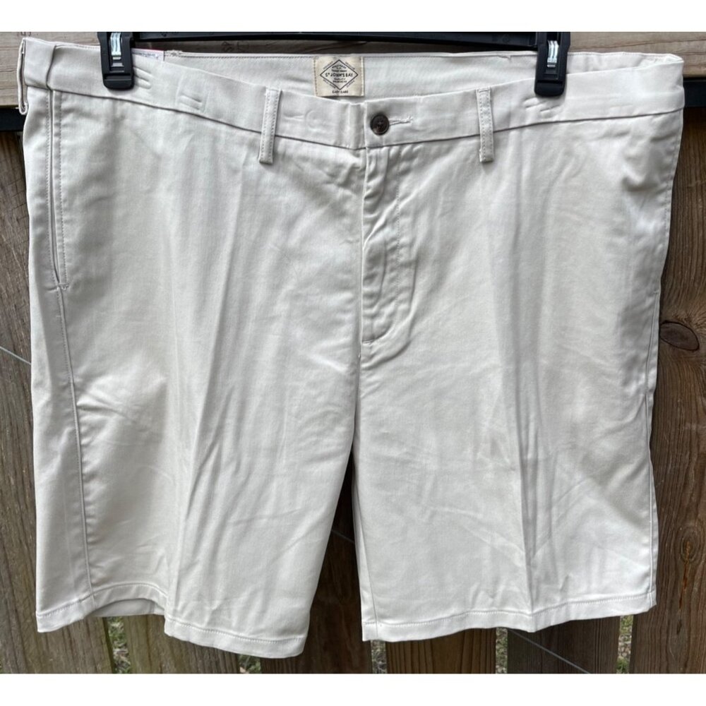 St Johns Bay Mens Universal Easy-Care Classic Fit Khaki Shorts 44